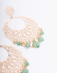 Gold Statement Filigree Drop Earrings - link has visual effect only