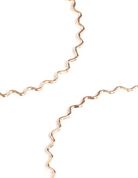 Gold Wavy Hoop Earrings - link has visual effect only