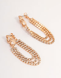 Gold Cupchain Drop Earrings - link has visual effect only