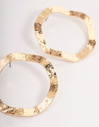 Gold Textured Circle Earrings - link has visual effect only