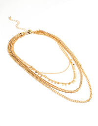 Gold Layered Chain Necklace - link has visual effect only