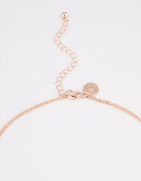 Rose Gold Double Row Dainty Disc Y-Necklace - link has visual effect only