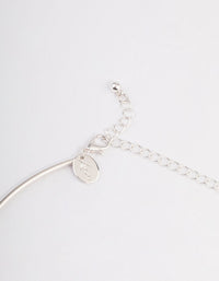 Silver Skinny Hammered Disc Choker - link has visual effect only