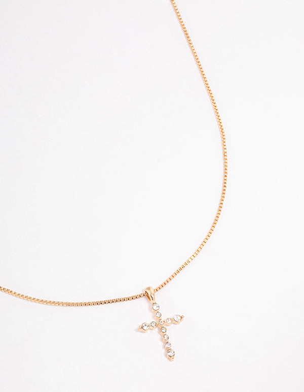 Gold Elegant Cross Necklace