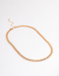 Gold Classic Curb Chain Necklace - link has visual effect only