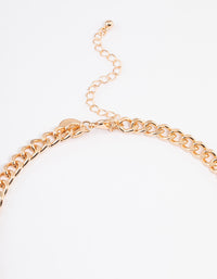 Gold Classic Curb Chain Necklace - link has visual effect only