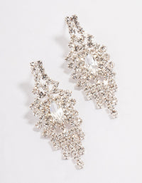 Silver Mini Diamante Drop Earrings - link has visual effect only