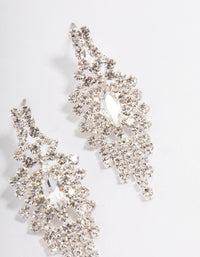 Silver Mini Diamante Drop Earrings - link has visual effect only