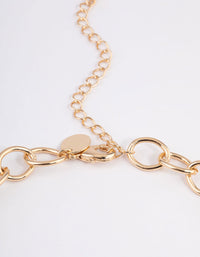 Gold Pearly Chain Necklace - link has visual effect only