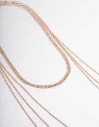 Gold Triple Row Cupchain Scarf Necklace - link has visual effect only