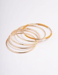 Gold Thread Wrap Bangle 5-Pack - link has visual effect only