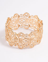 Gold Filigree Stretch Bracelet - link has visual effect only