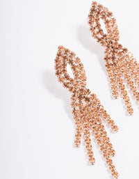 Rose Gold Mini Twist Cupchain Drop Earrings - link has visual effect only