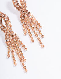 Rose Gold Mini Twist Cupchain Drop Earrings - link has visual effect only