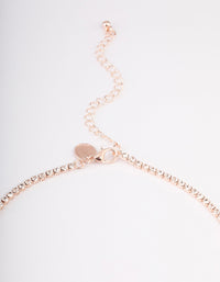 Rose Gold Diamante Butterfly Drop Choker - link has visual effect only