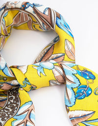 Fabric Geometric Floral Print Scarf - link has visual effect only