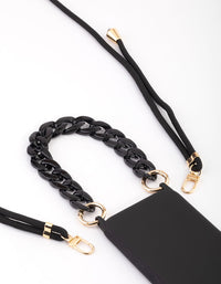 Black Crossbody & Wrist Phone Strap Pack - link has visual effect only