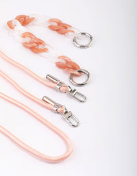 Blush Crossbody & Wrist Phone Strap Pack - link has visual effect only