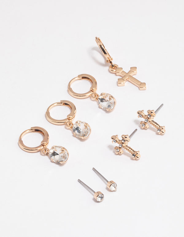 Gold Cross Earrings for Women  Up to 71 off  Lyst