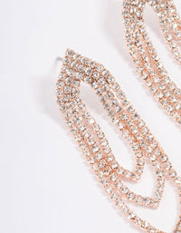 Rose Gold Mini Oval Cupchain Drop Earrings - link has visual effect only