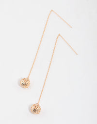 Gold Filigree Ball Threader Drop Earrings - link has visual effect only