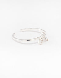 Sterling Silver Trio Marquise Ring - link has visual effect only