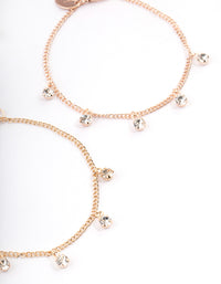 Mixed Metal Diamante Droplet Bracelet Pack - link has visual effect only