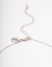 Burnish Silver Diamante Cross Sword Necklace - link has visual effect only