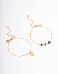 Green Chip & Coin Anklet Pack - link has visual effect only