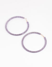 Rose Gold Pave Hoop Earrings - link has visual effect only