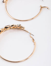 Gold Cluster Diamante Hoop Earrings - link has visual effect only