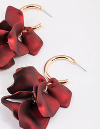 Gold Coated Petal Huggie Earrings - link has visual effect only