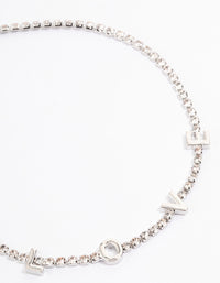 Rhodium Love Cupchain Choker - link has visual effect only