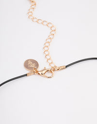 Gold Yin & Yang Heart Cord Necklace - link has visual effect only