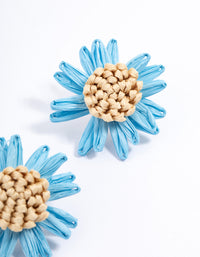 Raffia Flower Stud Earrings - link has visual effect only