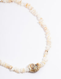 Gold Chipped Shell Necklace - link has visual effect only