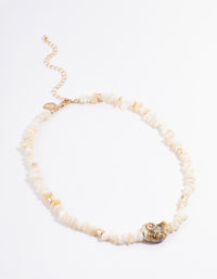 Gold Chipped Shell Necklace - link has visual effect only