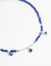 Gold Evil Eye Multi-Row Choker - link has visual effect only