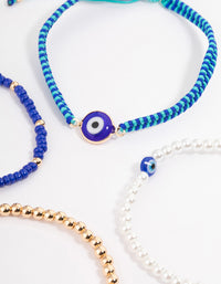 Gold Woven Evil Eye Bracelet - link has visual effect only