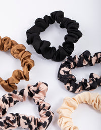 Fabric Thin Stone Animal Scrunchie 5-Pack - link has visual effect only