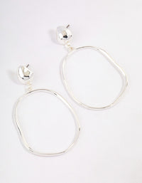 Silver Plated Doorknocker Circle Earrings - link has visual effect only