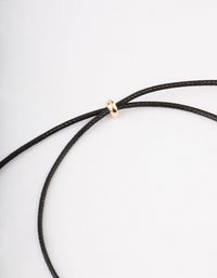 Pearl Droplet Adjustable Black Cord Choker - link has visual effect only