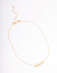 Gold Love Pendant Necklace - link has visual effect only