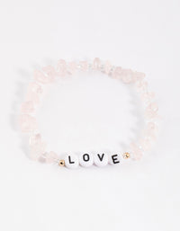 Rose Quartz Love Bracelet - link has visual effect only