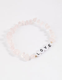 Rose Quartz Love Bracelet - link has visual effect only