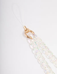 Iridescent Chain Phone Strap - link has visual effect only