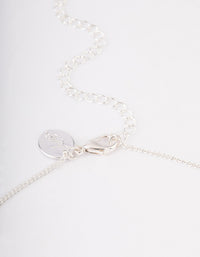 Silver Diamante Flower Y-Necklace - link has visual effect only