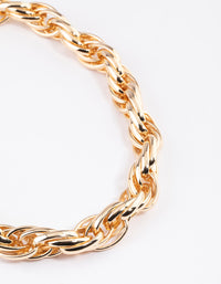 Gold Multi Ring Chain Necklace - link has visual effect only