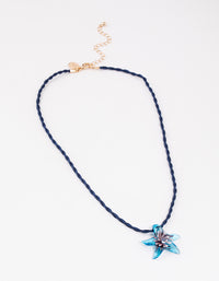 Glass flower deals necklace