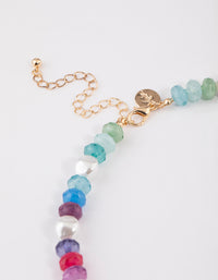 Beaded Alternating Pearl Necklace - link has visual effect only